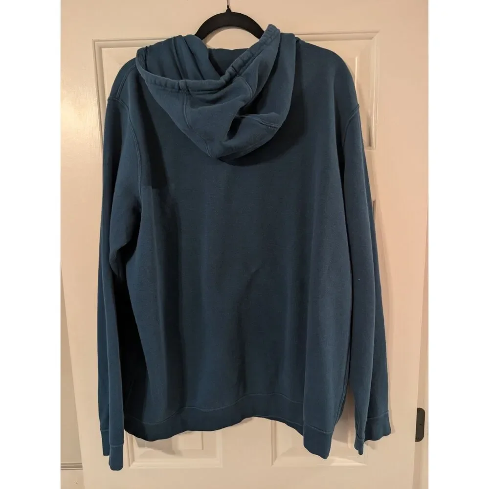 Nike Sportswear Club Fleece Half Zip Hoodie Mens XL Teal Blue